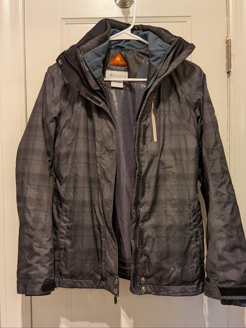 Columbia Men's Or Women's Gray Waterproof Hooded Jacket XS